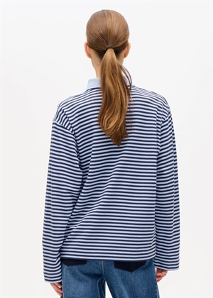 Jeanne polo bluse Overture Blue Stripe Baum Und Pferdgarten 